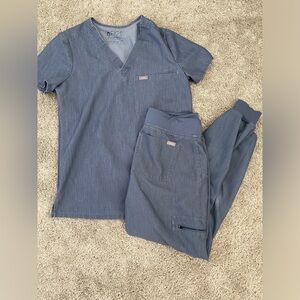 Heather Denim Figs Set XS